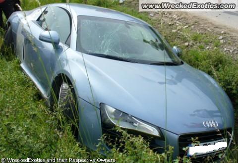 Audi R8,descansando en el césped;(literalmente)